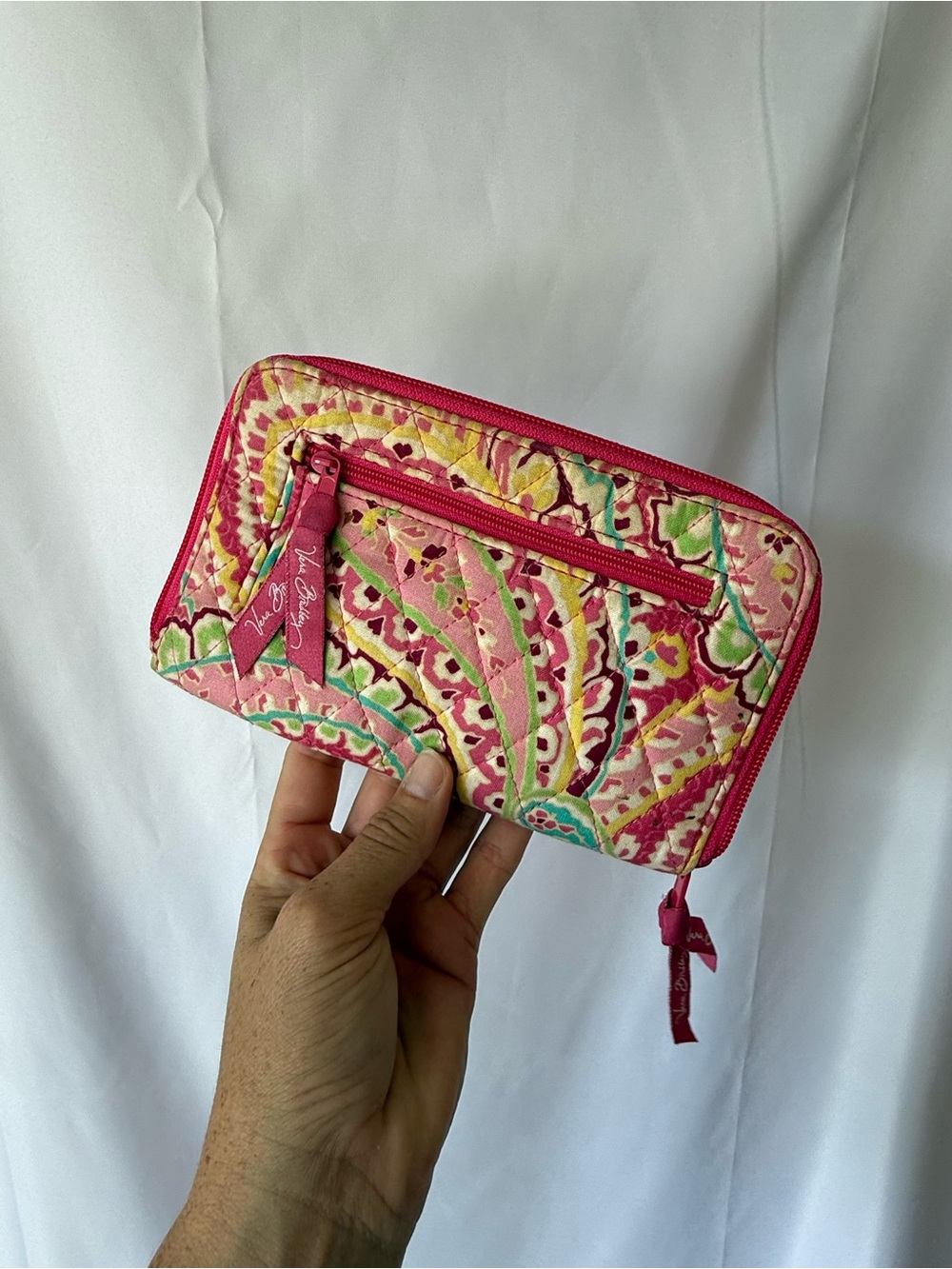 Vera Bradley Large Zip Travel Organizer Wallet Capri Melon